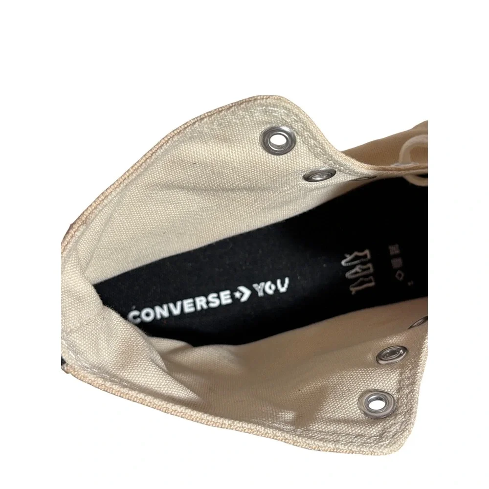 Converse By You Chuck 70 Hi Leopard Print Tan Canvas Sneakers  Mens 13 Womens 15